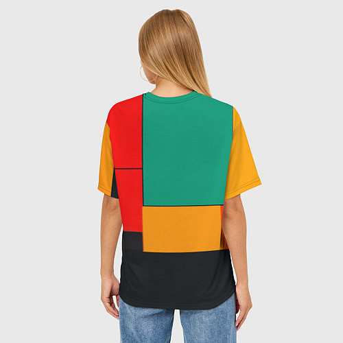 Женская футболка оверсайз Шредингер поп-арт / 3D-принт – фото 4