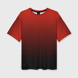 Футболка оверсайз женская Red gradient, цвет: 3D-принт