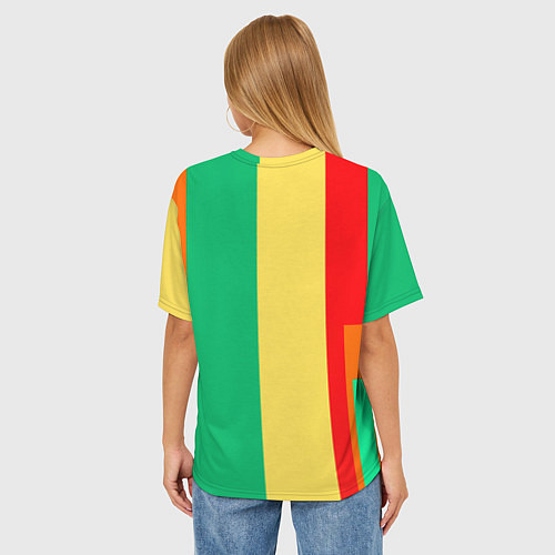 Женская футболка оверсайз Пират поп-арт / 3D-принт – фото 4