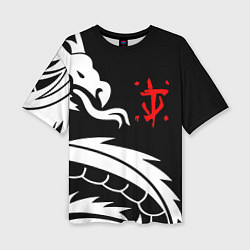 Футболка оверсайз женская Doom dragon steel, цвет: 3D-принт