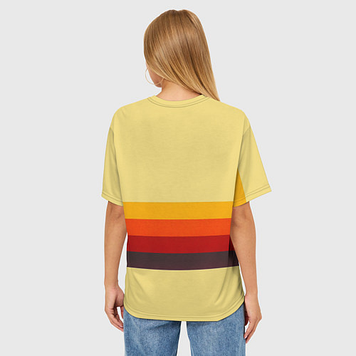 Женская футболка оверсайз Диско поцелуй поп-арт 1970-е / 3D-принт – фото 4