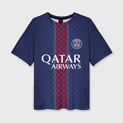 Женская футболка оверсайз ПСЖ домашняя форма 25 26