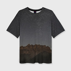 Женская футболка оверсайз Массив Метеген под звездами