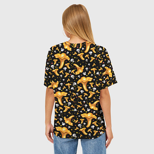 Женская футболка оверсайз Грибной дождик / 3D-принт – фото 4