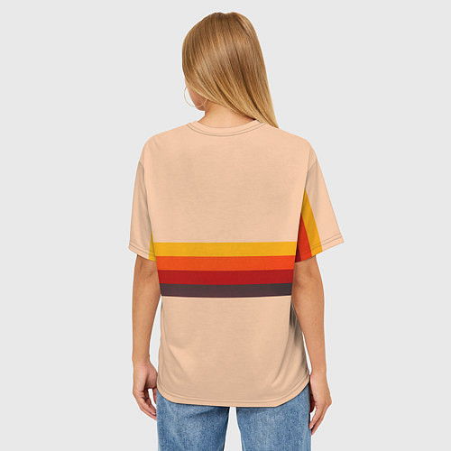 Женская футболка оверсайз ПАЗ 652 ретро автобус поп-арт / 3D-принт – фото 4