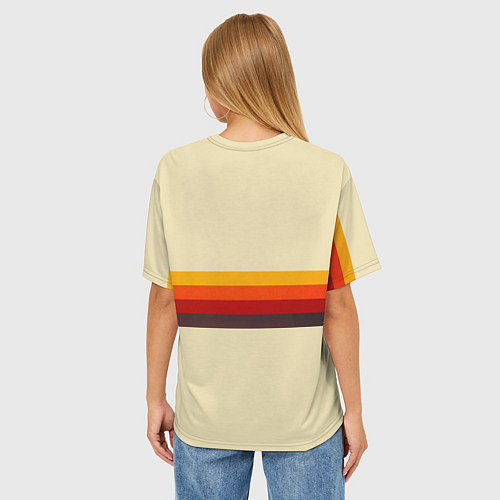 Женская футболка оверсайз Ретро автобус ЗИЛ поп-арт / 3D-принт – фото 4