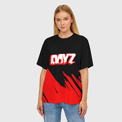 Футболка оверсайз женская Dayz штрихи красок, цвет: 3D-принт — фото 2