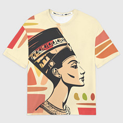 Футболка оверсайз женская Нефертити, цвет: 3D-принт