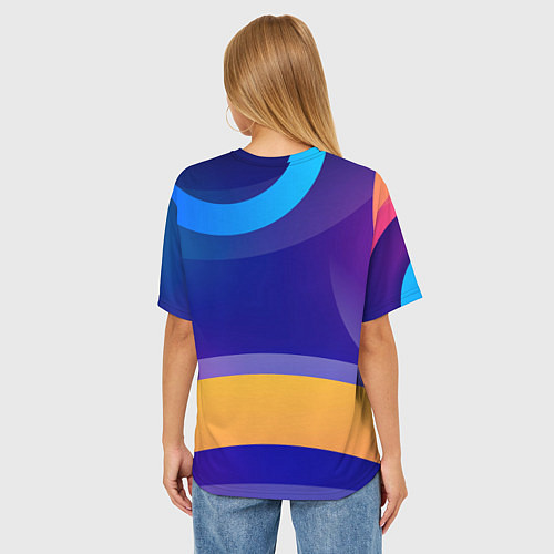 Женская футболка оверсайз Саня не король - Саня круче / 3D-принт – фото 4