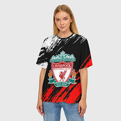 Футболка оверсайз женская Арсенал краски текстура, цвет: 3D-принт — фото 2