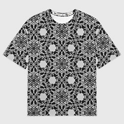 Женская футболка оверсайз Кружевной паттерн