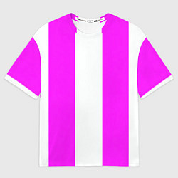 Футболка оверсайз женская Color white and pink, цвет: 3D-принт
