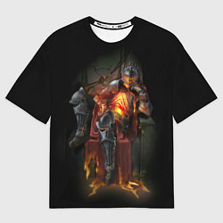 Футболка оверсайз женская Дарк Соул рыцарь, цвет: 3D-принт