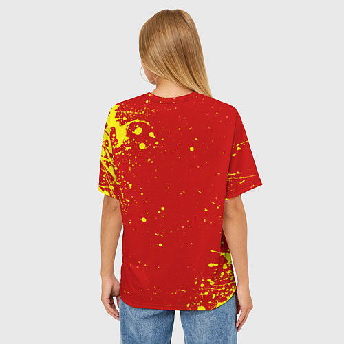 Женская футболка оверсайз Praise the sun - dark souls / 3D-принт – фото 4