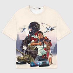 Футболка оверсайз женская GTA Online, цвет: 3D-принт