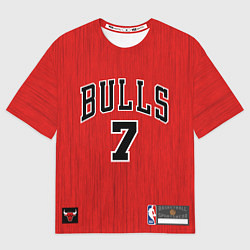 Женская футболка оверсайз NBA Bulls 7 Kukoc