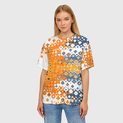Футболка оверсайз женская Геометрические разводы, цвет: 3D-принт — фото 2