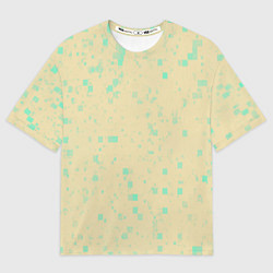 Футболка оверсайз женская Color beige turquoise, цвет: 3D-принт