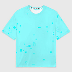 Футболка оверсайз женская Color light blue shapes, цвет: 3D-принт