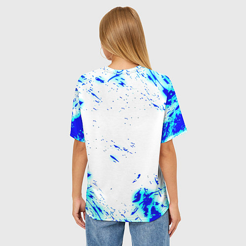 Женская футболка оверсайз Наполи текстура краски / 3D-принт – фото 4