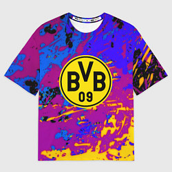 Футболка оверсайз женская Borussia абстрактные краски, цвет: 3D-принт