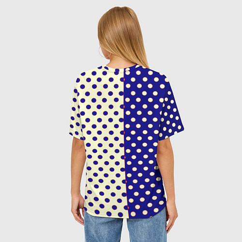 Женская футболка оверсайз Borussia точки текстура / 3D-принт – фото 4