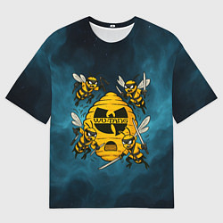 Футболка оверсайз женская Wu-tang clan пчелы, цвет: 3D-принт