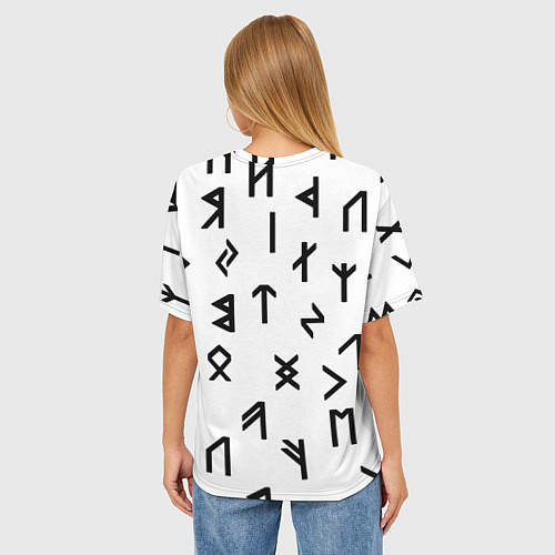 Женская футболка оверсайз Лестер сити символы митстические / 3D-принт – фото 4