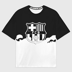 Футболка оверсайз женская Барселона облака краски, цвет: 3D-принт