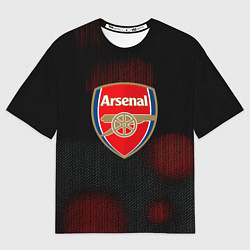 Футболка оверсайз женская Арсенал абстракция штрихи, цвет: 3D-принт
