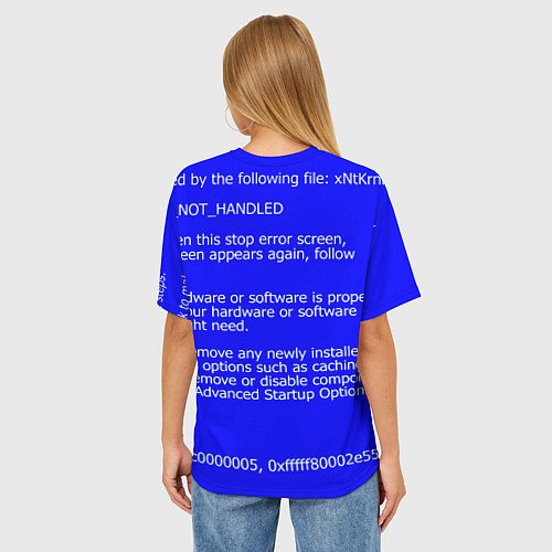 Женская футболка оверсайз Лестер сити код / 3D-принт – фото 4