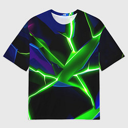 Футболка оверсайз женская Green glow, цвет: 3D-принт