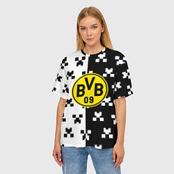 Футболка оверсайз женская Borussia pattern minecraft, цвет: 3D-принт — фото 2