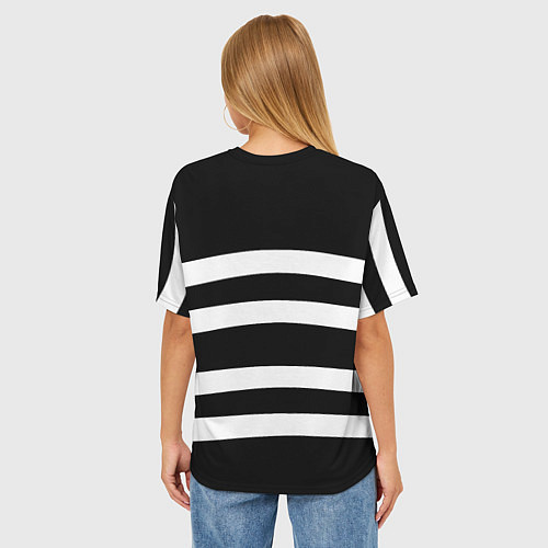 Женская футболка оверсайз Bayern Mnchen волны / 3D-принт – фото 4