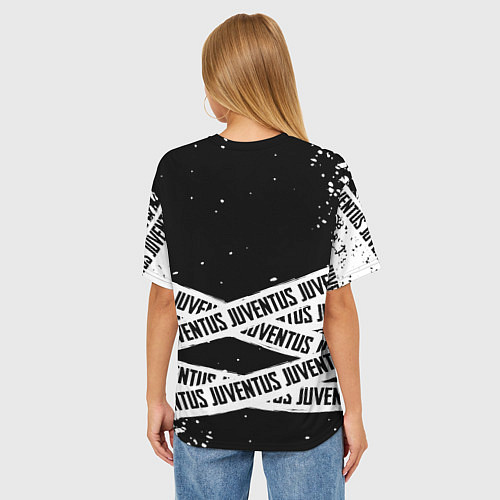 Женская футболка оверсайз Бавария Мюнхен x Ювентус / 3D-принт – фото 4