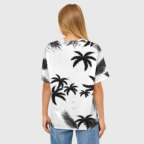 Женская футболка оверсайз Бавария Мюнхен тропики / 3D-принт – фото 4
