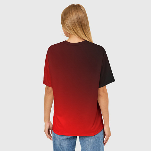 Женская футболка оверсайз Утенок с ножом - сюда иди / 3D-принт – фото 4