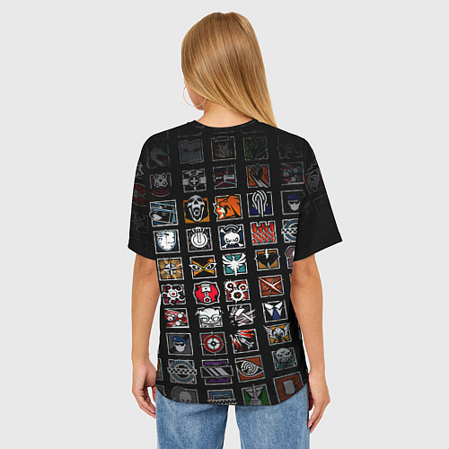 Женская футболка оверсайз Juventus ачивки паттерн / 3D-принт – фото 4