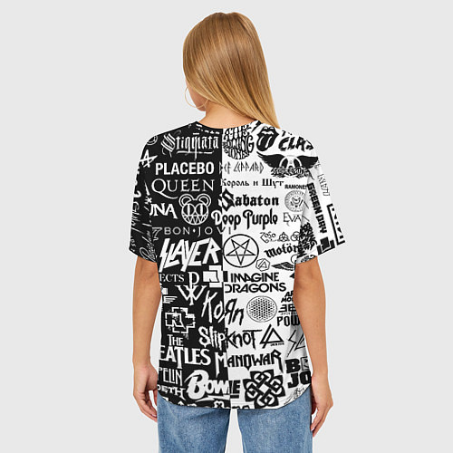 Женская футболка оверсайз Juventus рок музыка / 3D-принт – фото 4