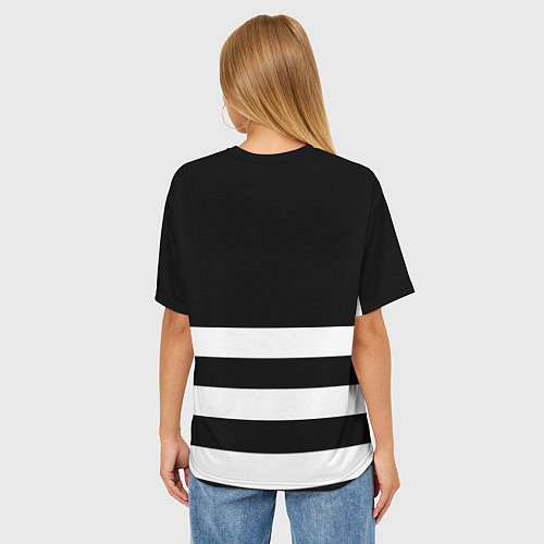 Женская футболка оверсайз Juventus линии / 3D-принт – фото 4