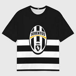 Футболка оверсайз женская Juventus линии, цвет: 3D-принт