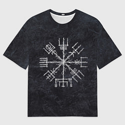 Футболка оверсайз женская Мистический компас рун вегвизир, цвет: 3D-принт