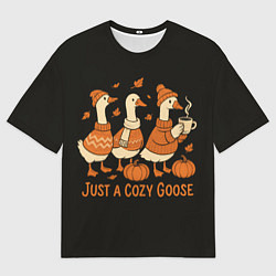 Футболка оверсайз женская Осенние гуси, цвет: 3D-принт