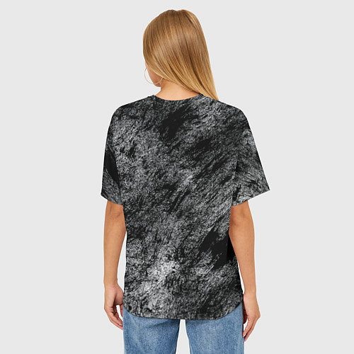 Женская футболка оверсайз Не буди лихо пока оно тихо - медведь русич / 3D-принт – фото 4