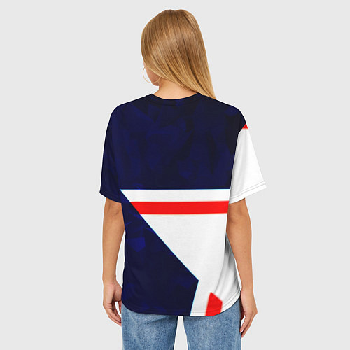 Женская футболка оверсайз Бавария звезды геометрия / 3D-принт – фото 4