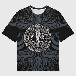Футболка оверсайз женская Древо жизни в орнаменте - слава богам и предкам, цвет: 3D-принт