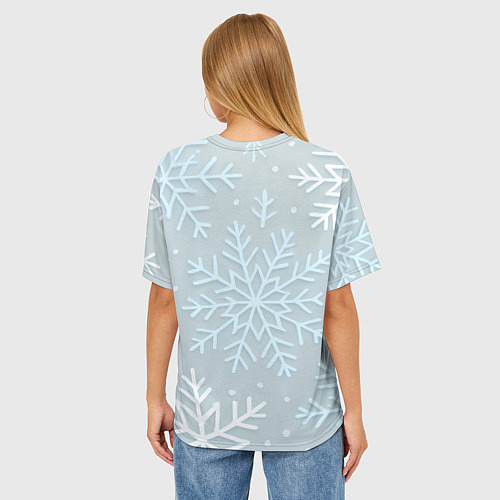 Женская футболка оверсайз С Новым 2026 годом - хвост лошади / 3D-принт – фото 4