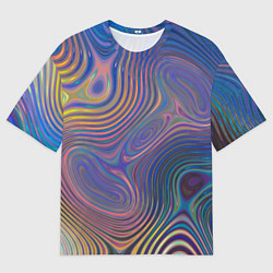 Футболка оверсайз женская Абстрактная рябь, цвет: 3D-принт