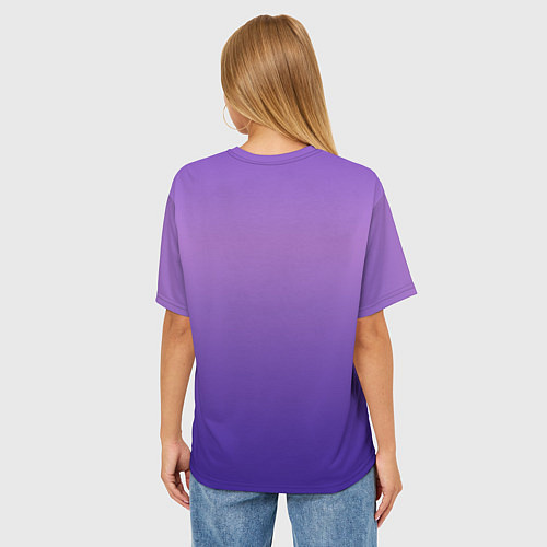 Женская футболка оверсайз The color is purple / 3D-принт – фото 4
