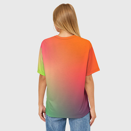 Женская футболка оверсайз Color multicolored / 3D-принт – фото 4